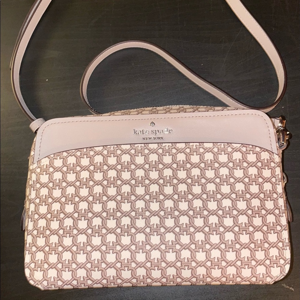 Kate Spade Link Logo Print Light Camera CrossBody